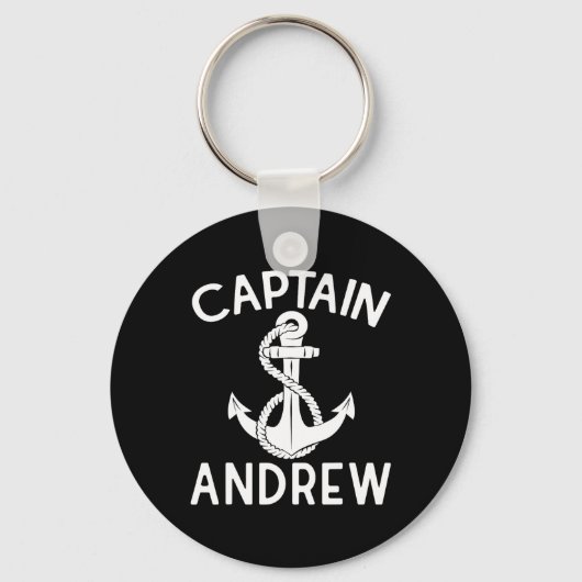 Captain Andrew Boating Boat Yacht Ship Anchor  キーホルダー (正面)