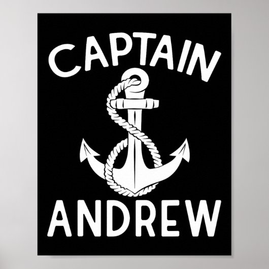 Captain Andrew Boating Boat Yacht Ship Anchor  ポスター (正面)