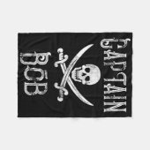Captain Bob - Vintage Personalized Pirate Boating  フリースブランケット (正面(横))