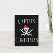 Captain Christmas Holiday Pirate Skull Santa Hat B カード (正面)