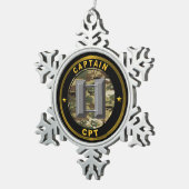 Captain CPT スノーフレークピューターオーナメント (右)