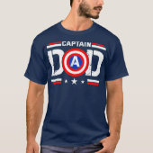 Captain Dad Superhero Funny Men Fathers Day Dad Tシャツ (正面)