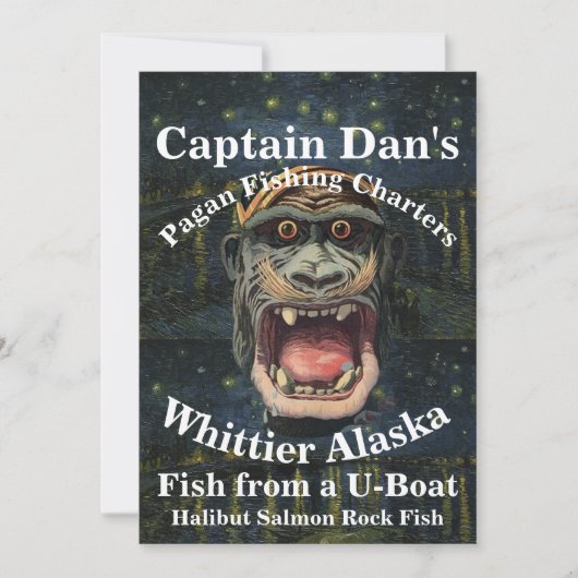 Captain Dan's Pagan Fishing Charters Whittier AK 招待状 (正面)