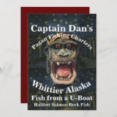 Captain Dan's Pagan Fishing Charters Whittier AK 招待状 (正面/裏面)