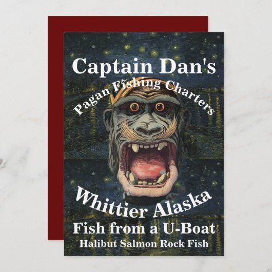 Captain Dan's Pagan Fishing Charters Whittier AK 招待状 (正面/裏面)