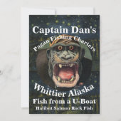 Captain Dan's Pagan Fishing Charters Whittier AK 招待状 (正面)