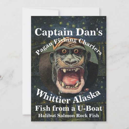 Captain Dan's Pagan Fishing Charters Whittier AK 招待状 (正面)
