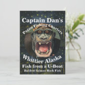Captain Dan's Pagan Fishing Charters Whittier AK 招待状 (スタンド正面)