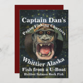 Captain Dan's Pagan Fishing Charters Whittier AK 招待状 (正面/裏面)