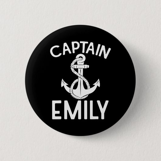 Captain Emily Sailing Boating Boat Ship Yacht  缶バッジ (正面)