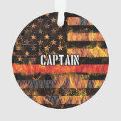 Captain Firefighter Flag オーナメント (裏面)