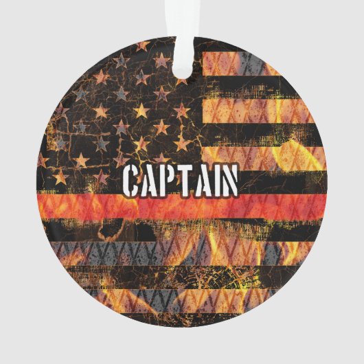 Captain Firefighter Flag オーナメント (裏面)