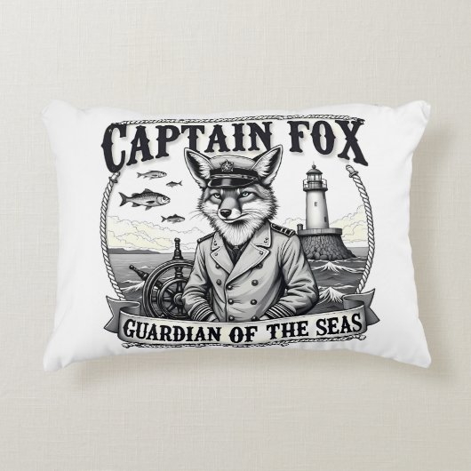 Captain Fox Guardian of Seas Nautical Design アクセントクッション (正面)