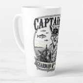 Captain Fox Guardian of Seas Nautical Design カフェラテマグ (左アングル)