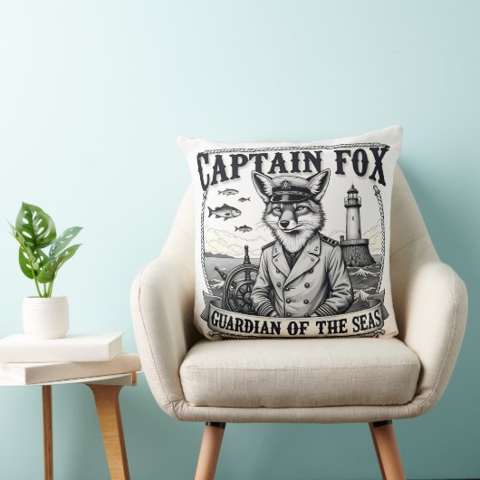 Captain Fox Guardian of Seas Nautical Design クッション (椅子)