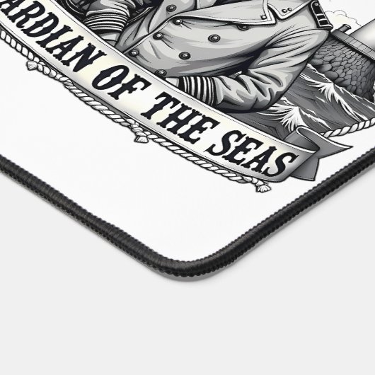 Captain Fox Guardian of Seas Nautical Design デスクマット (コーナー)