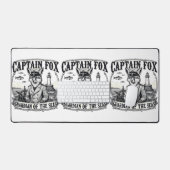Captain Fox Guardian of Seas Nautical Design デスクマット (キーボード&マウス)