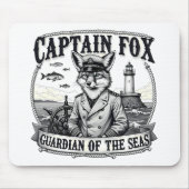 Captain Fox Guardian of Seas Nautical Design マウスパッド (正面)