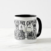 Captain Fox Guardian of Seas Nautical Design マグカップ (正面右)