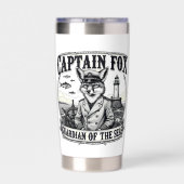 Captain Fox Guardian of Seas Nautical Design 保温保冷タンブラー (背面)