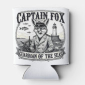 Captain Fox Guardian of Seas Nautical Design 缶クーラー (裏面)