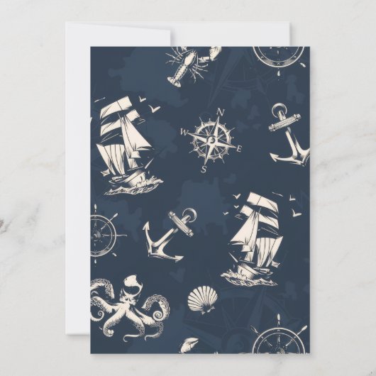 Captain Funeral Invitation Template 招待状 (裏面)