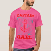Captain Gael Personalized Name Seaman Boating Trip Tシャツ (正面)