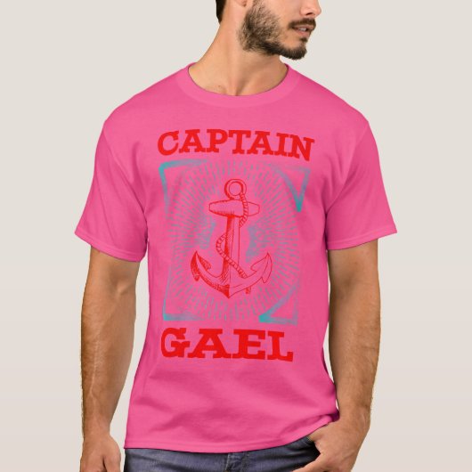 Captain Gael Personalized Name Seaman Boating Trip Tシャツ (正面)
