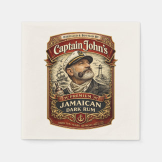 Captain John's Premium Jamaican Rum Drink Napkins スタンダードカクテルナプキン