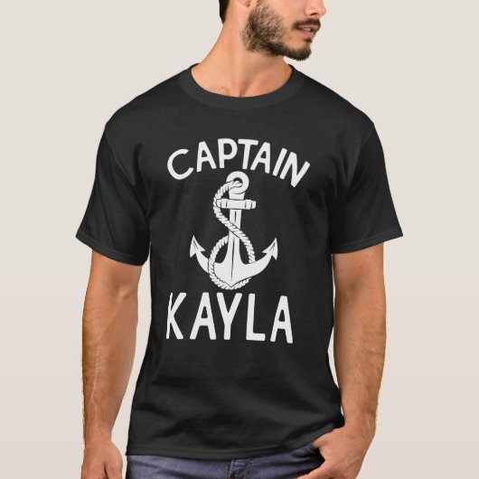 Captain Kayla Yacht Anchor Boat Boating Ship Tシャツ (正面)