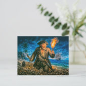 Captain Kidd Legendary Pirate Portrait ポストカード (スタンド正面)