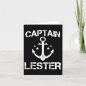 Captain Lester Funny Birthday Personalized Name Bo カード (正面)