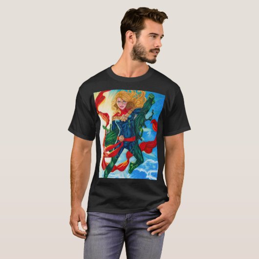 Captain Marvel ~ Carol Danvers Tシャツ (正面フル)