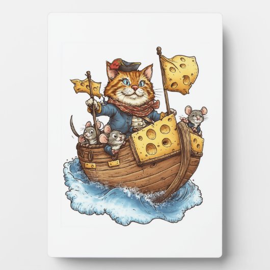 Captain Meowbeard � Funny Pirate Cat Graphic フォトプラーク (正面)
