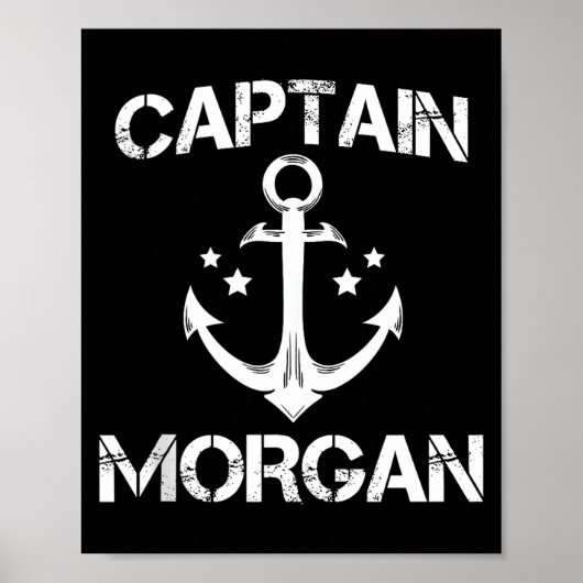 Captain Morgan Funny Birthday Ised Surname Clan Gi ポスター (正面)