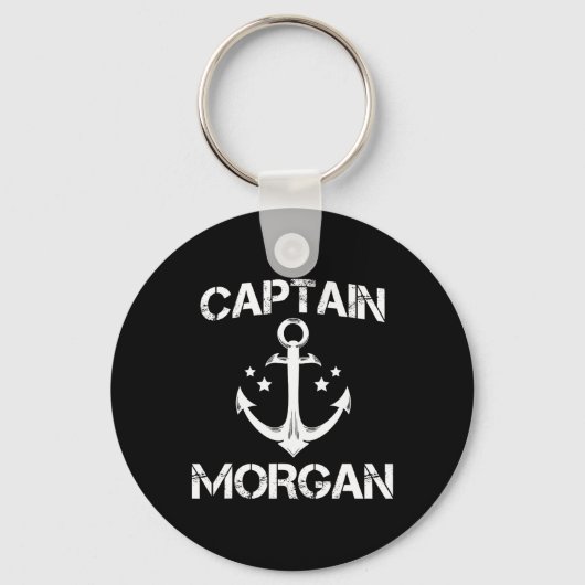 Captain Morgan Funny Birthday Personalised Surname キーホルダー (正面)