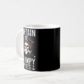 Captain Mpy Pants Rate Humor Skull Graphic  コーヒーマグカップ (正面左)