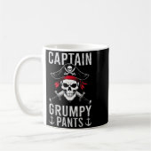Captain Mpy Pants Rate Humor Skull Graphic  コーヒーマグカップ (左)