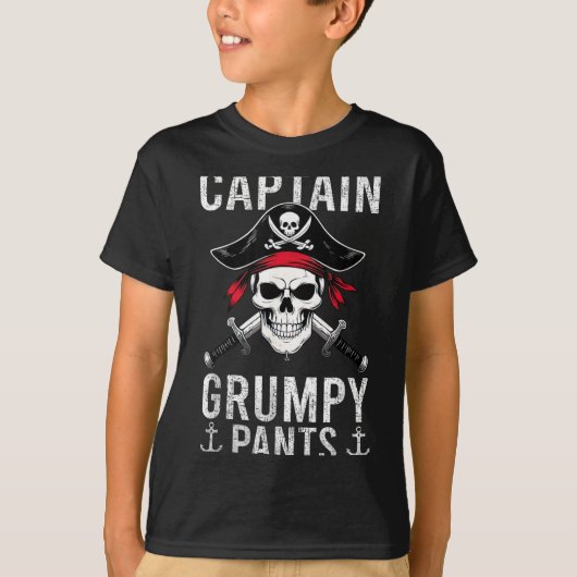 Captain Mpy Pants Rate Humor Skull Graphic  Tシャツ (正面)