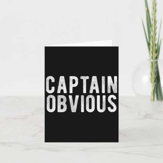 Captain Obvious Funny Phrase Saying Expression Sai カード (正面)