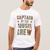 CAPTAIN OF THE COUSIN CREW Leopard Print Funny Gra Tシャツ (正面)