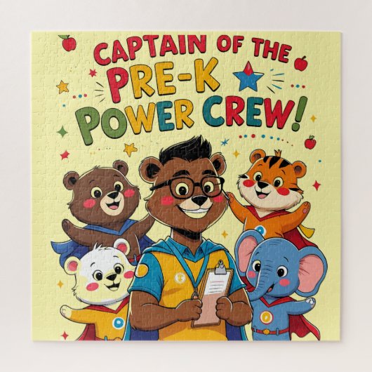 Captain of the Pre-K Power Crew – Puzzle ジグソーパズル (縦)