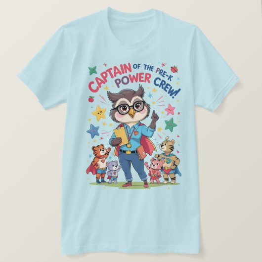 Captain of the Pre-K Power Crew Tシャツ (デザイン正面)