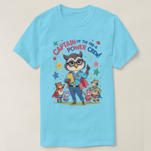 Captain of the Pre-K Power Crew Tシャツ (デザイン正面)