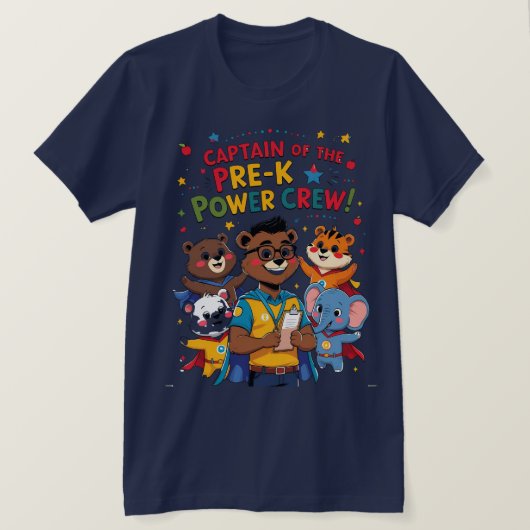Captain of the Pre-K Power Crew Tシャツ (デザイン正面)