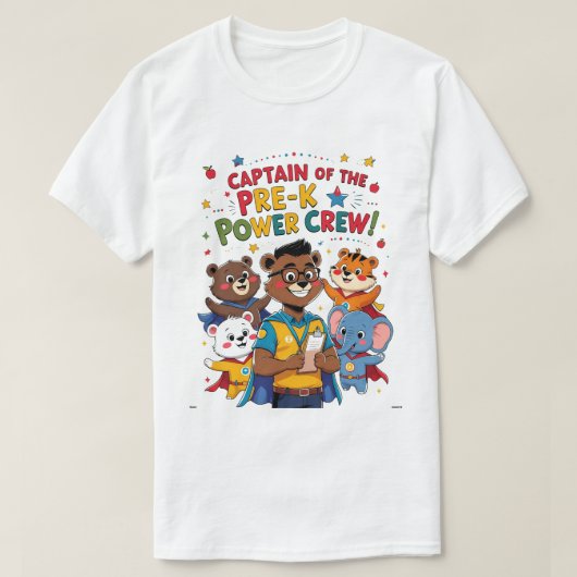 Captain of the Pre-K Power Crew Tシャツ (デザイン正面)