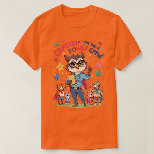 Captain of the Pre-K Power Crew Tシャツ (デザイン正面)