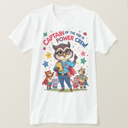 Captain of the Pre-K Power Crew Tシャツ (デザイン正面)