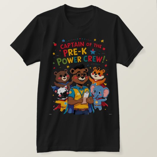 Captain of the Pre-K Power Crew Tシャツ (デザイン正面)