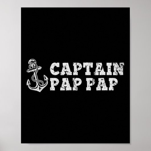 Captain Pap-pap Sailing Boating Pappap Boat Anchor ポスター (正面)
